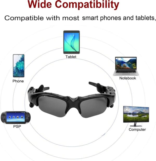 Wireless Sunglasses Smart Glasses - Music Sunglasses with Bluetooth 5.0, Polarized Lenses, and Noise Cancelling - Image 6