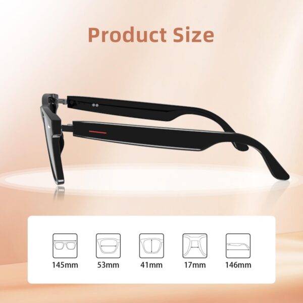 Smart Glasses 5.3 Bluetooth Audio with Remote Control - Image 3
