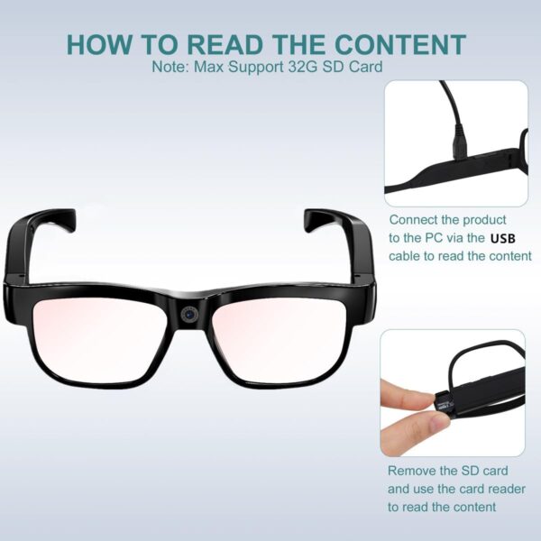 HD Video Glasses: Hands-Free 1080p Recording - Image 4