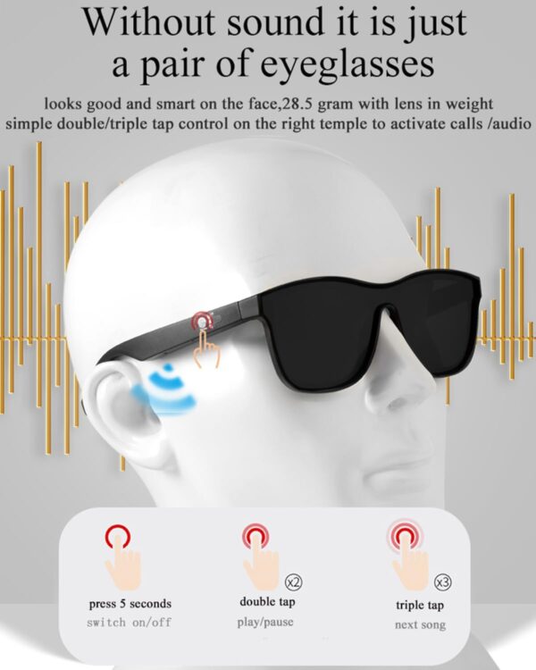 Generic Smart Glasses: Polarized UV400, Bluetooth Audio, Voice Control - Image 4