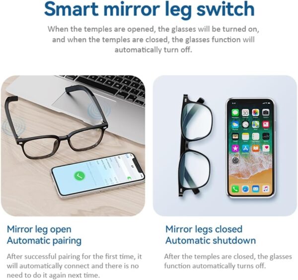 Magnetic Smart Glasses: Bluetooth Audio & Blue Light Protection - Image 3