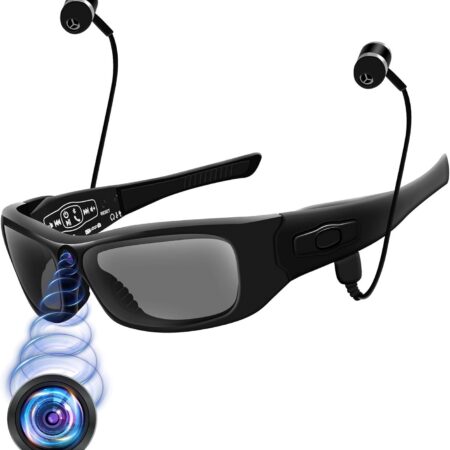 HD 1080P Video Glasses with Bluetooth: Capture Adventures Hands-Free