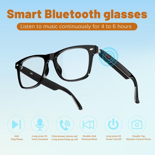 Smart Glasses Anti Blue Light Bluetooth - Audio Eyewear - Image 4