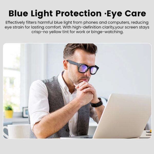 Smart Camera Glasses: 5MP HD, AI Voice, Blue Light Blocking - Image 3