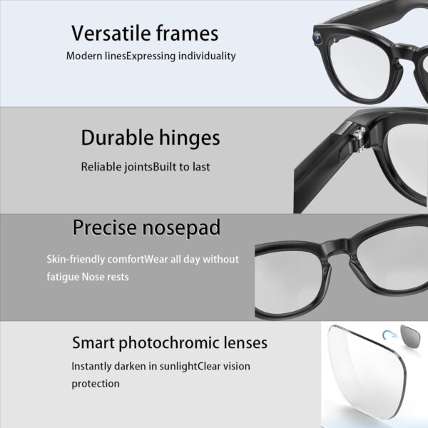AI Smart Glasses with Chat & GPT 800W Camera – Standalone Bluetooth Video - Image 7