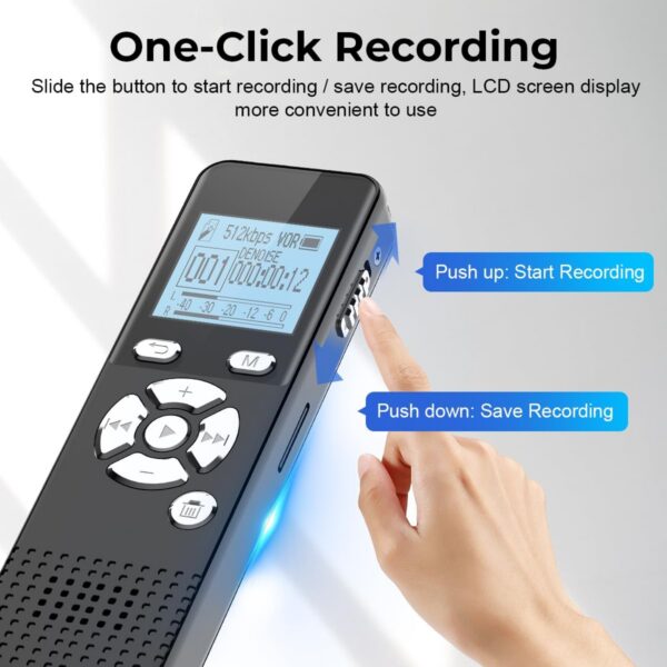 Digital Voice Recorder 72GB - 5300 Hours Recording - Image 5