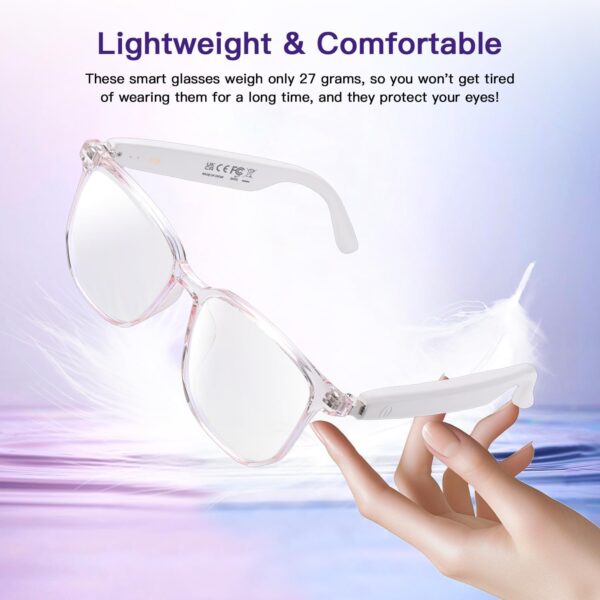 UF-08 Smart Glasses for Women: Open Ear Bluetooth with Blue Light Protection - Image 7