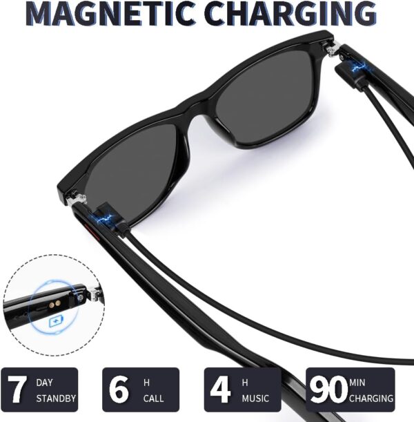 Smart Audio Sunglasses: AAC Speaker, Photo & Music for Large Faces - Image 6