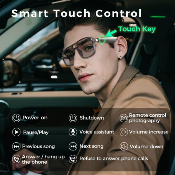 Jawploy Smart Glasses: Bluetooth Audio with Blue Light Protection - Image 2