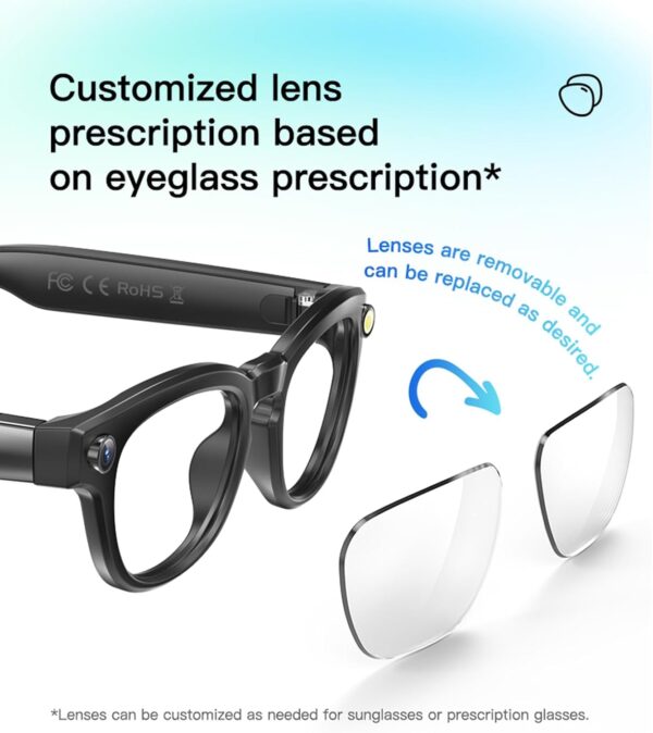 AI Smart Glasses with Chat & GPT 800W Camera – Standalone Bluetooth Video - Image 6