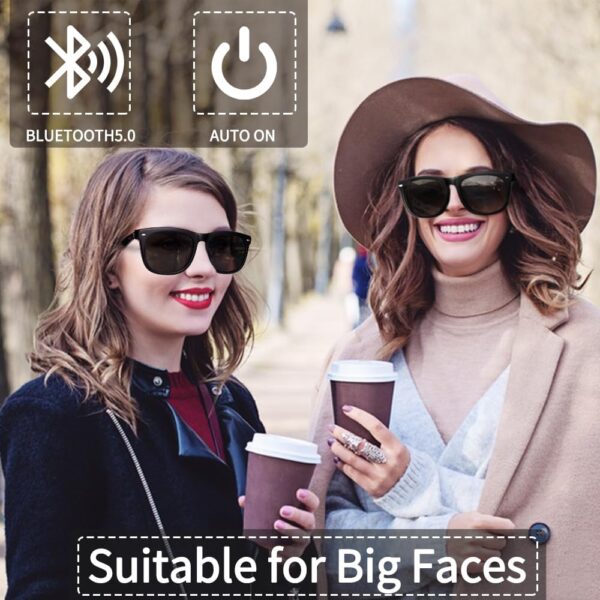 Smart Audio Sunglasses: AAC Speaker, Photo & Music for Large Faces - Image 3