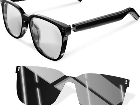 Smart Glasses: Anti Blue Light Bluetooth + Magnetic Clip-On Sunglasses