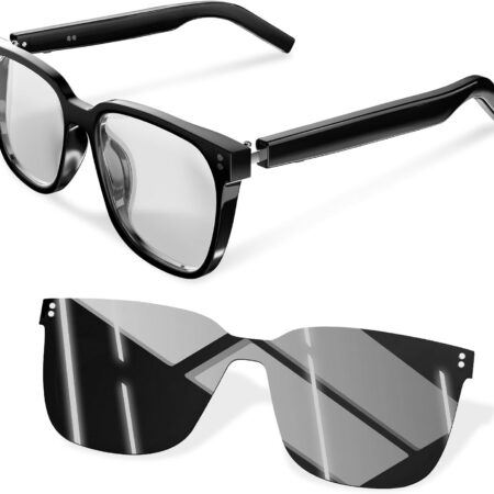 Smart Glasses: Anti Blue Light Bluetooth + Magnetic Clip-On Sunglasses