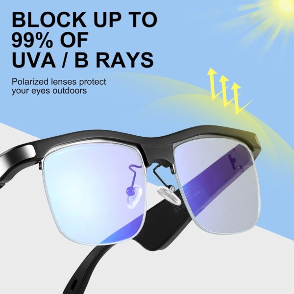 Smart Bluetooth Audio Glasses: 2in1 Photochromic & Blue Light Protection - Image 4