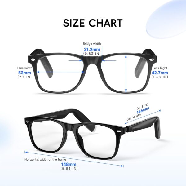 AI Glasses for Men & Women, Smart Powered by ChatGPT, Medium, Black - Image 8