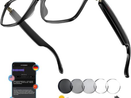 AI Translation Glasses: 138 Languages, UV Protection, Bluetooth