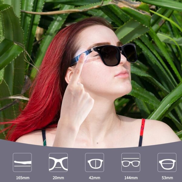 Smart Glasses E1O - Bluetooth Sunglasses with Auto Power and 7-Day Battery - Image 3