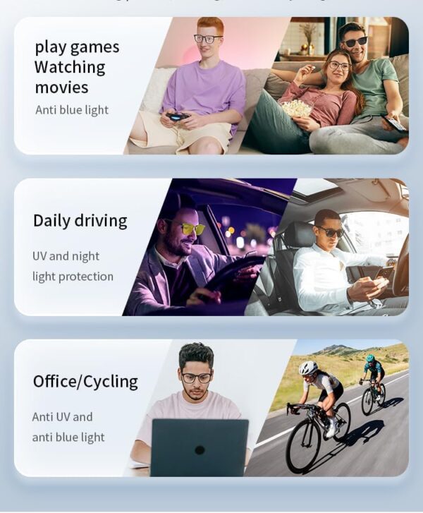Smart Bluetooth Audio Glasses, Anti-Blue Light, Auto On/Off, Call/Music - Image 7