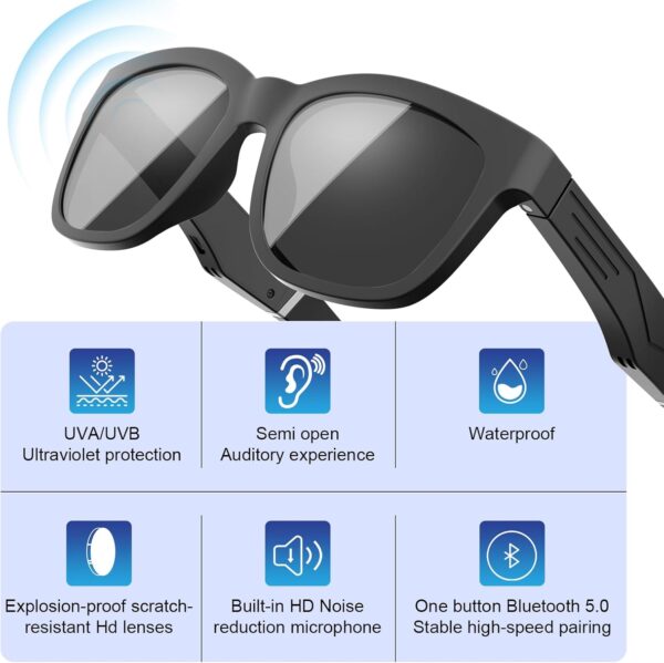 Bluetooth Smart Sunglasses with Speakers - TnoxHD - Image 8