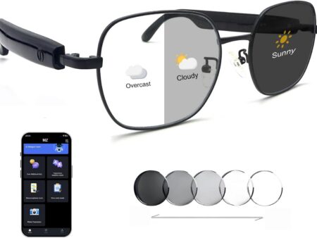 AI Translation Glasses: 164 Languages, Photochromic Lenses, Bluetooth