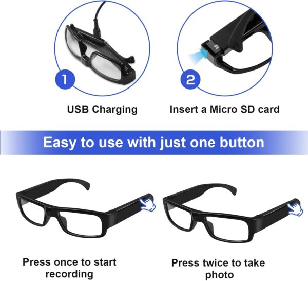 HD 1080P Camera Glasses: Record Sports & Adventures Hands-Free - Image 8