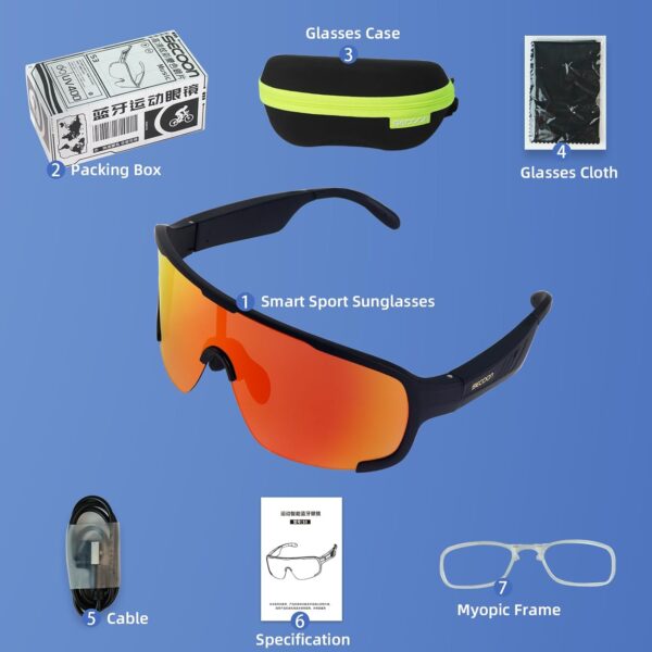 Bluetooth Sunglasses with UV Protection & Open Ear Speakers - Image 6