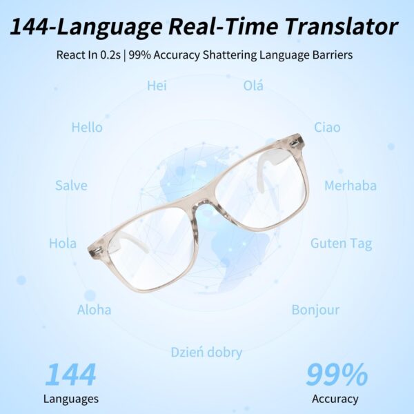 Smart Glasses, AI Bluetooth Glasses for Women/Men with 144 Language - Image 3