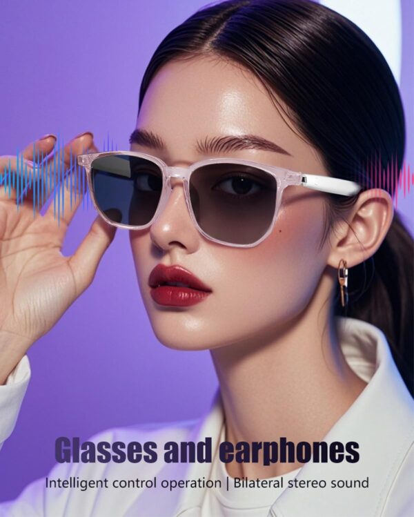 Smart Bluetooth Glasses with UV400 Protection - Stylish Tech Wear - Image 4