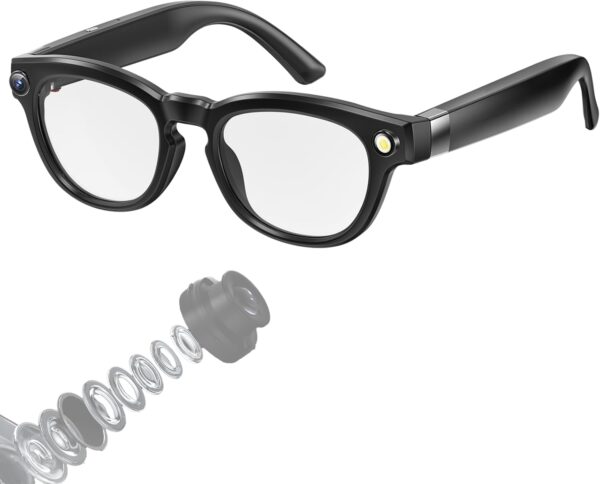 AI Smart Glasses with Chat & GPT 800W Camera – Standalone Bluetooth Video