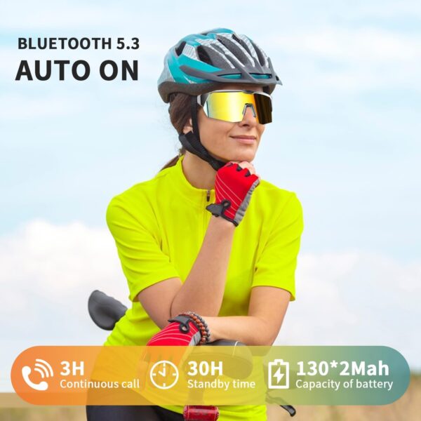 Bluetooth Cycling Glasses with Polarized Lenses - Sports Smart Sunglasses - Image 7