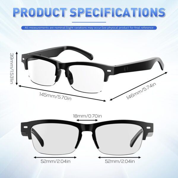 Smart Glasses with Photochromic Lenses & Open Ear Audio - Image 7