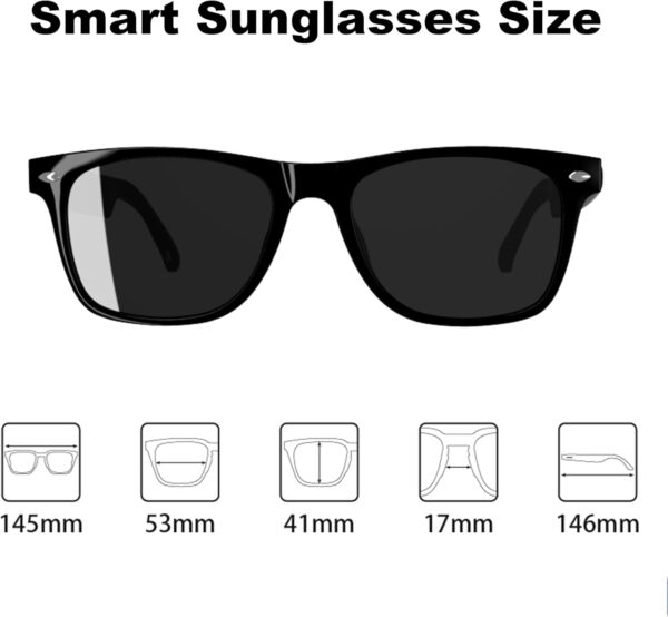 Bluetooth Smart Glasses: Audio Sunglasses with Polarized Blue Lenses - Image 9