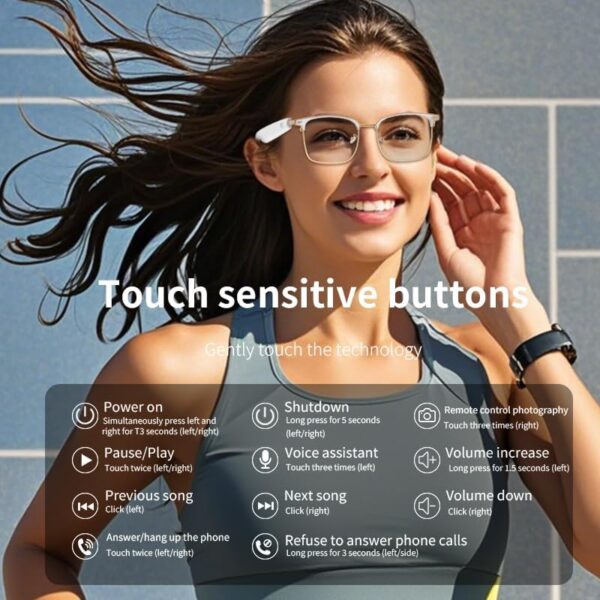 Bluetooth Audio Smart Glasses with Color-changing Lenses - Image 6