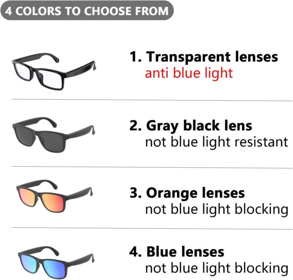 Smart Translation Glasses: 164 Languages, HD Audio & Blue Light Protection - Image 6