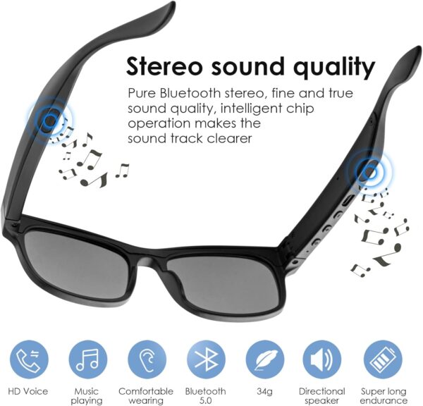 Bluetooth Audio Sunglasses with Open Ear Design - Image 4
