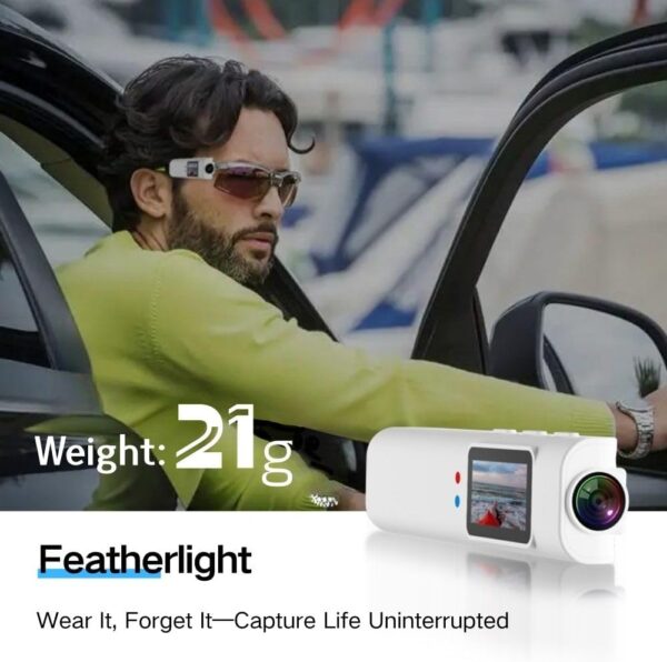 2.7K Ultra-Light Head Mounted Sports Camera - 21g Glasses-Compatible Action... - Image 5