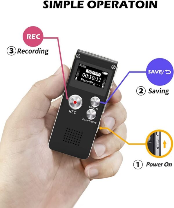 32GB Voice Recorder: Portable Audio Recording Device - Image 8