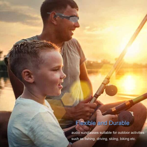 Wireless Sunglasses Smart Glasses - Music Sunglasses with Bluetooth 5.0, Polarized Lenses, and Noise Cancelling - Image 2
