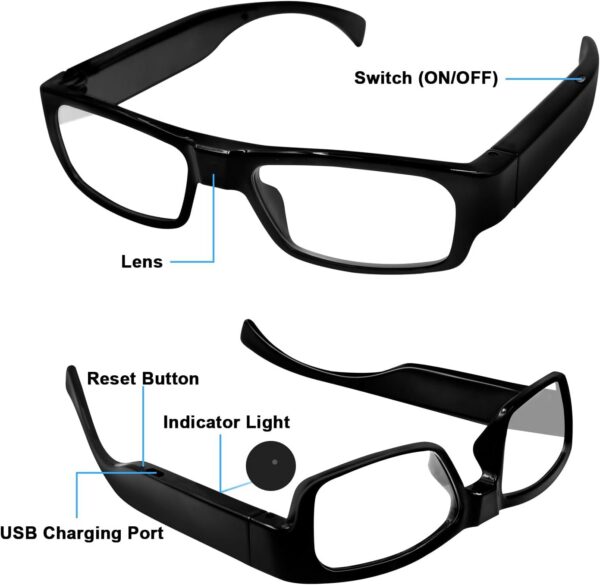 1080P HD Action Camera Glasses - Outdoor Sport Recording - Image 7