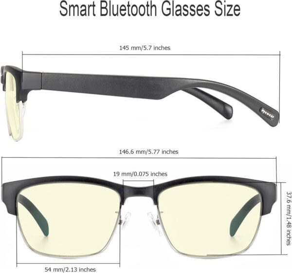 Bluetooth Smart Sunglasses with Open Ear Audio & Anti-Blue Light - Image 5