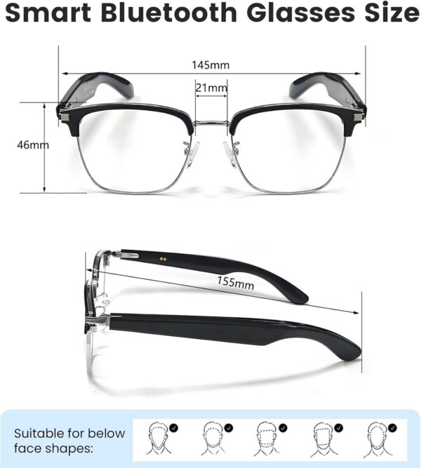 Bluetooth Smart Glasses: Audio & Blue Light Protection - Image 8