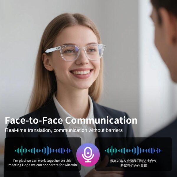 Smart Translation Glasses Integrated with ChatGPT, Support 160+ Languages - Image 5