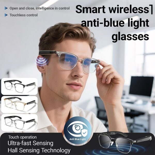 Smart Glasses with Blue Light Filter & Bluetooth Audio - Image 4