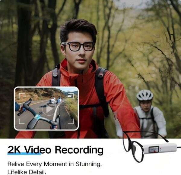 2.7K Ultra-Light Head Mounted Sports Camera - 21g Glasses-Compatible Action... - Image 3