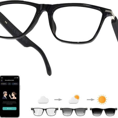 AI Smart Glasses: 164 Languages, Photochromic Lenses, Bluetooth