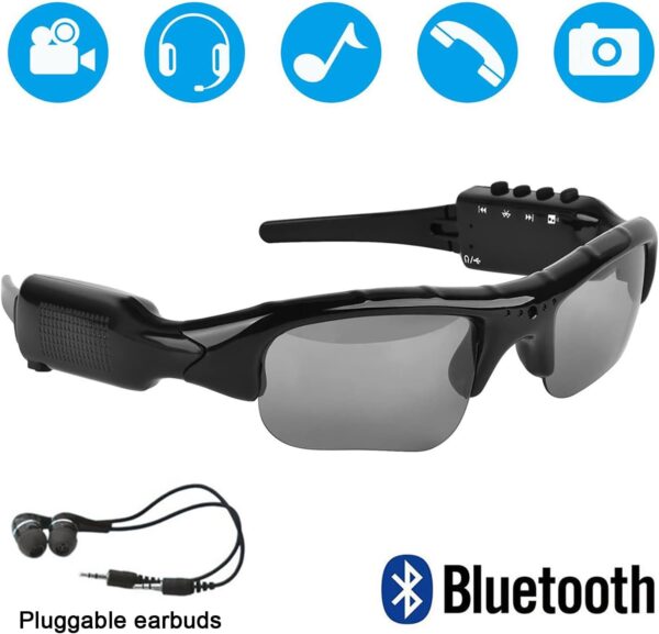 Smart Camera Glasses with HD Recording & Bluetooth - Sports Wearable - Image 5