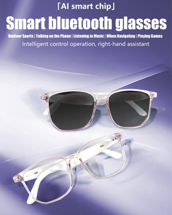 Smart Bluetooth Glasses with UV400 Protection - Stylish Tech Wear - Image 2