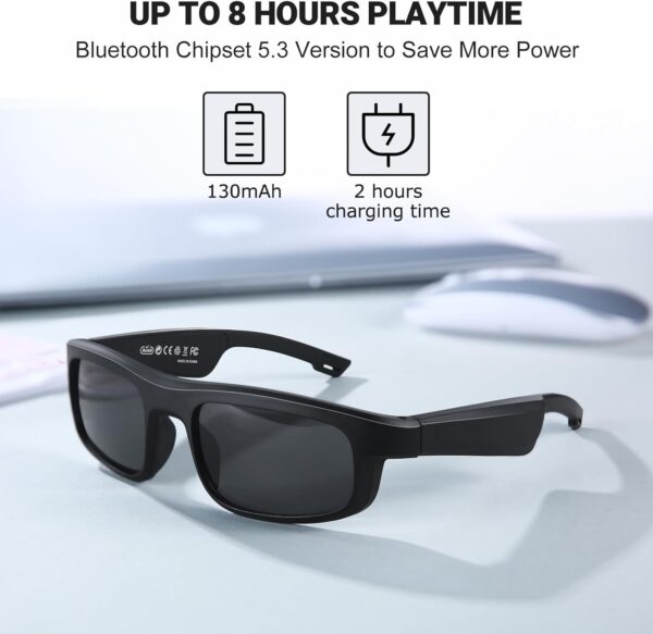 Smart Glasses: Polarized Bluetooth Sunglasses with Mic, Speaker & Voice Assistant - Image 7