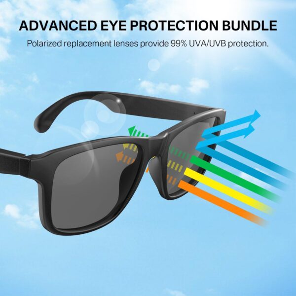 Smart Glasses UV400 Polarized | Bluetooth Audio Sunglasses G10-C - Image 6