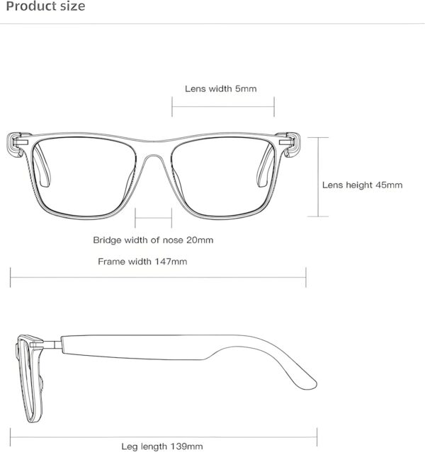 AI Translation Glasses: 138 Languages, UV Protection, Bluetooth - Image 9